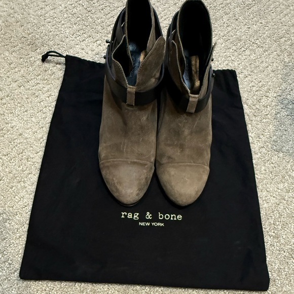 Rag & Bone Women's Suede Ankle Boots - Taupe - Picture 3 of 6